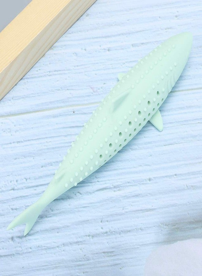 VINGVO Cat Teeth Cleaning Toy, Cat Teething Toys Silicone Molar Stick Catnip Toys Cat Toothbrush Cat Fish Shape Toothbrush with Catnip Chew Bite Teeth Cleaning Toy for Cats Kitten Kitty - Image 4